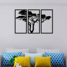 3 Piece Bonsai Tree Metal Wall Art