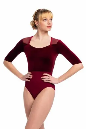 AINSLIEWEAR 1096MEV FREYA LEOTARD W/ VELVET