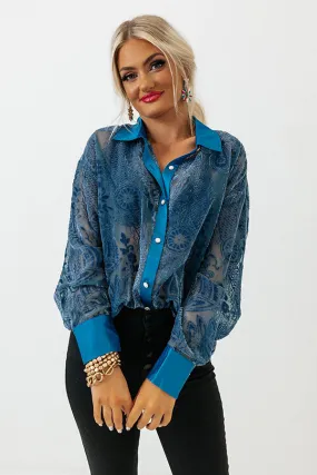 All Day Divine Velvet Burnout Top