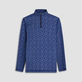 Anthony Leaf Print OoohCotton Quarter Zip Pullover