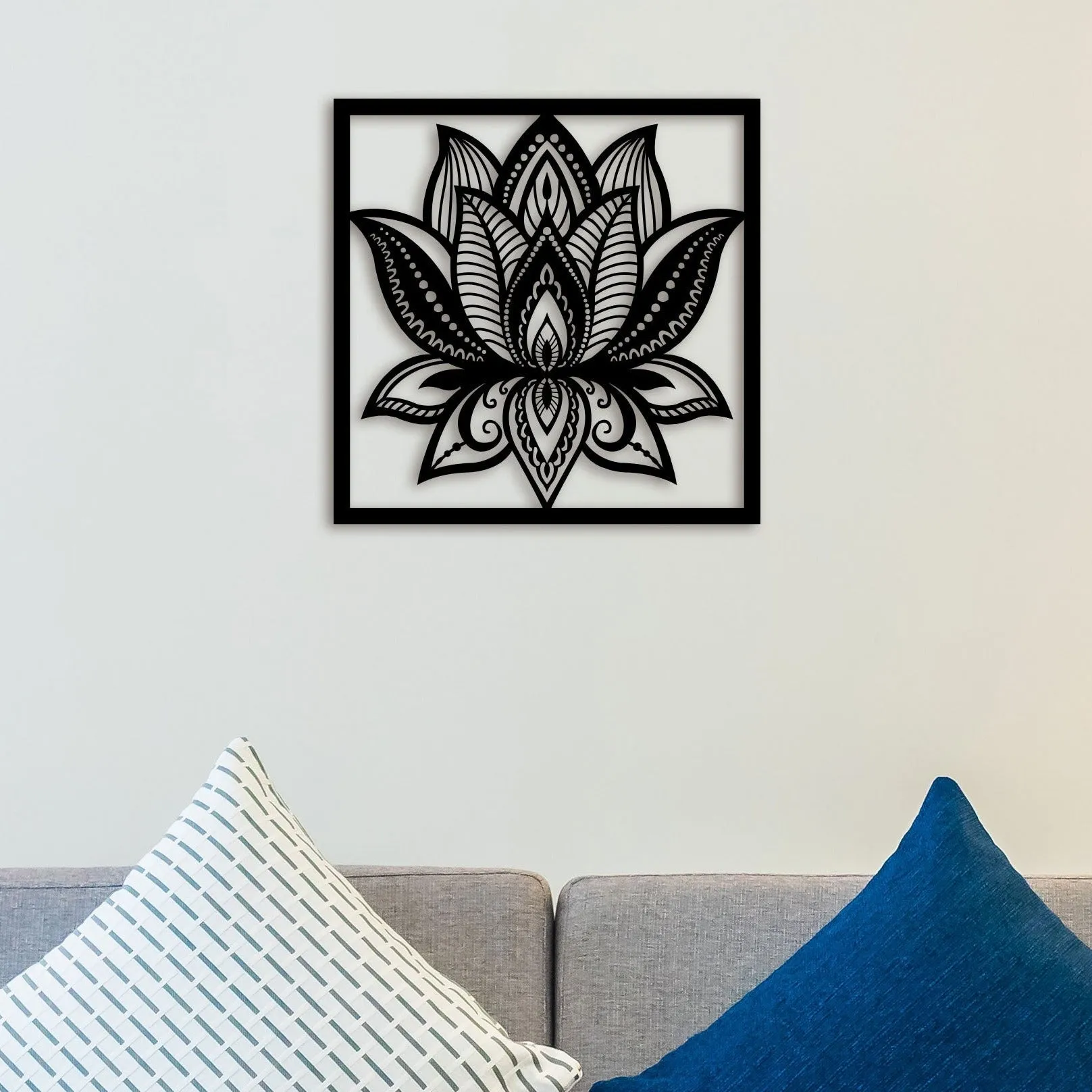 Attractive Lotus Metal Wall Art