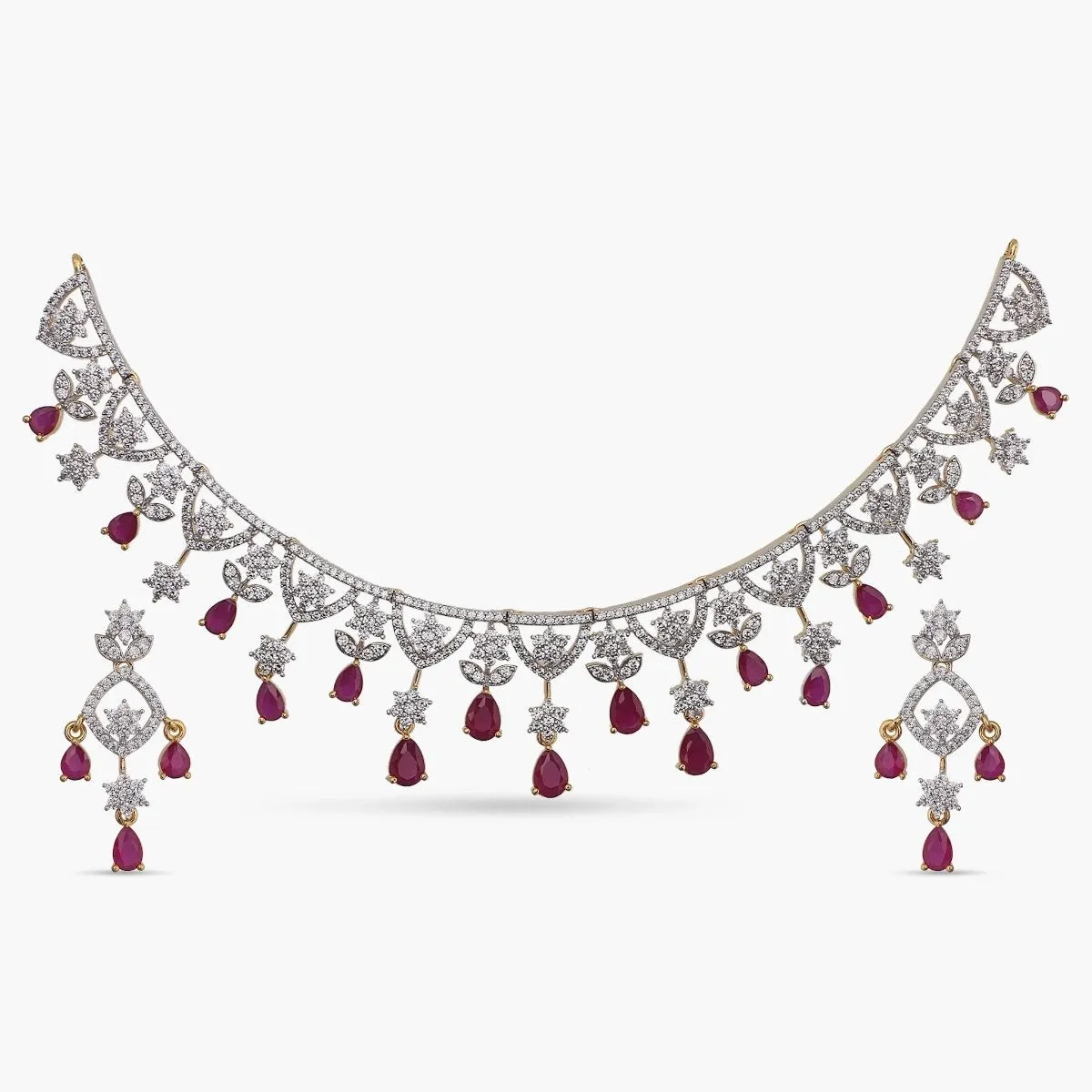 Ayan Nakshatra CZ Necklace Set