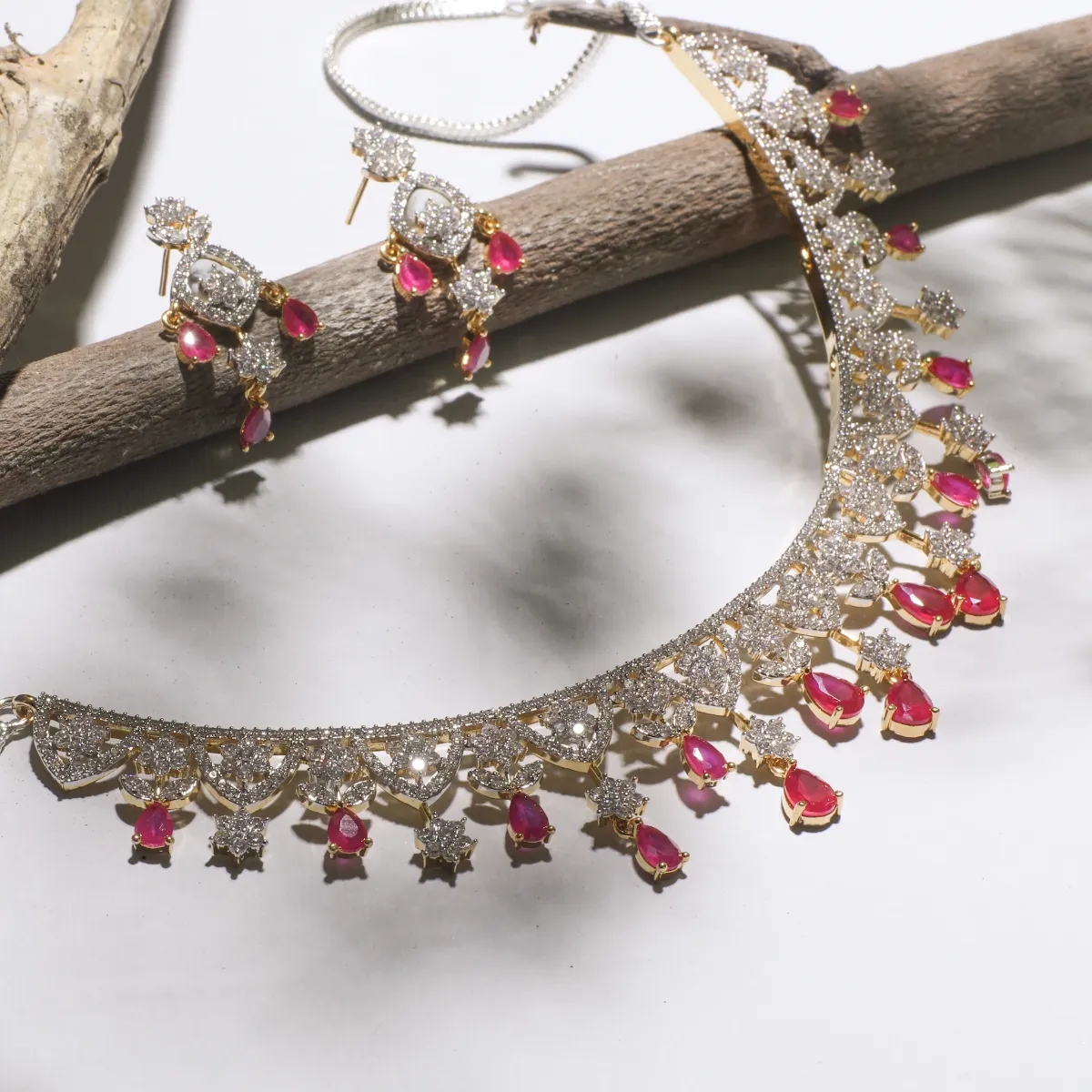 Ayan Nakshatra CZ Necklace Set