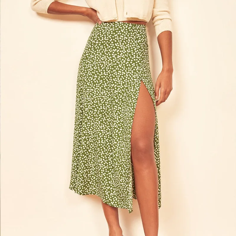 Beach Maxi Skirt with High Waist Skirt