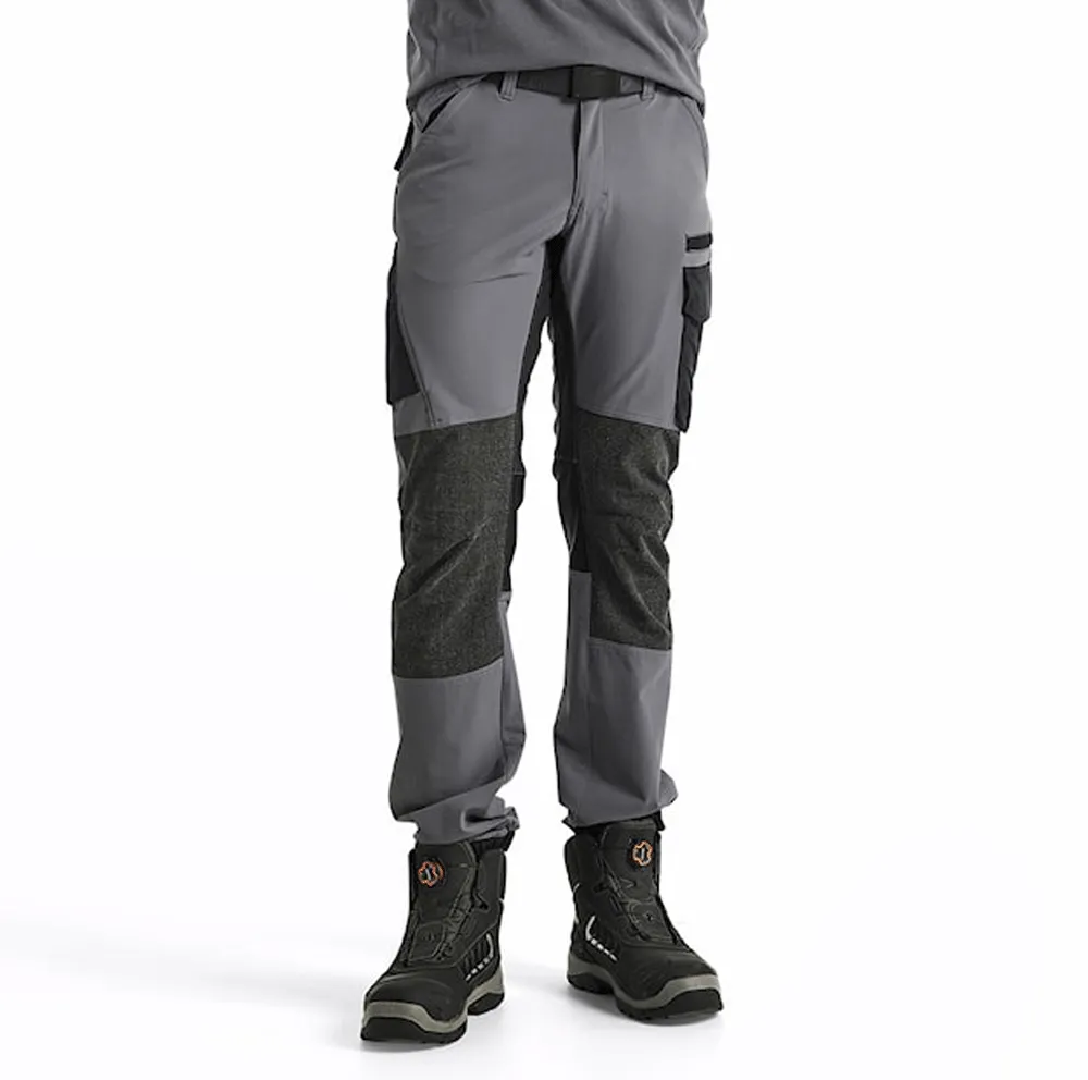 Blaklader 1422 4-Way Stretch Service Work Trousers Mid Grey / Black