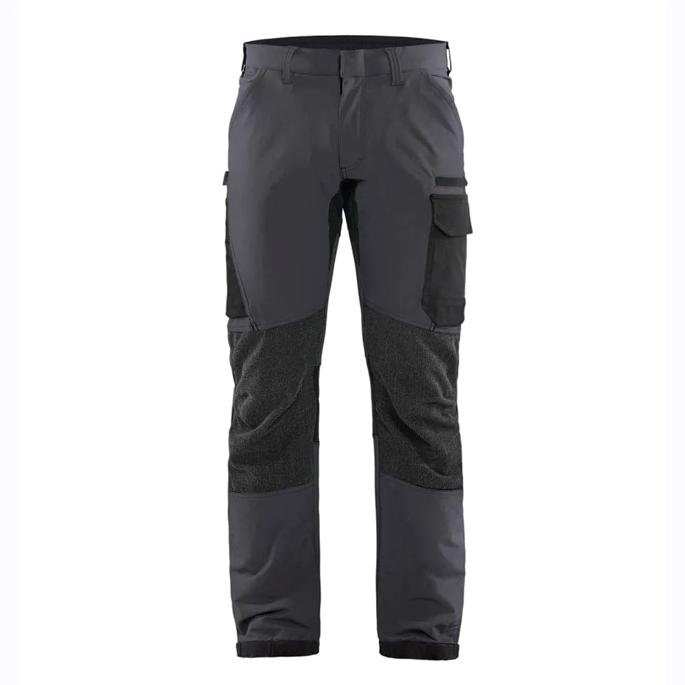 Blaklader 1422 4-Way Stretch Service Work Trousers Mid Grey / Black