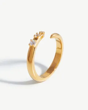 Claw Studded Ring | 18ct Gold Vermeil/Cubic Zirconia