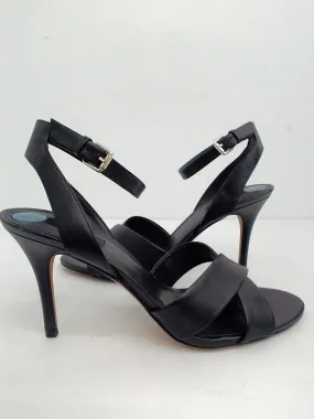 DKNY Women's Dress Heeled Leather Black Sandal Size 9 M