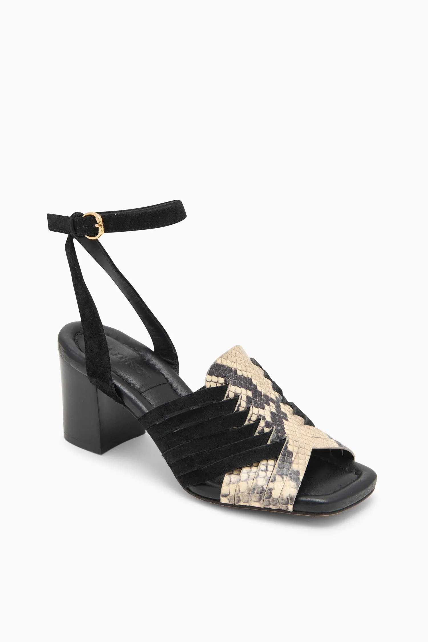 Ema Mid Heel - Noir Python Colorblock