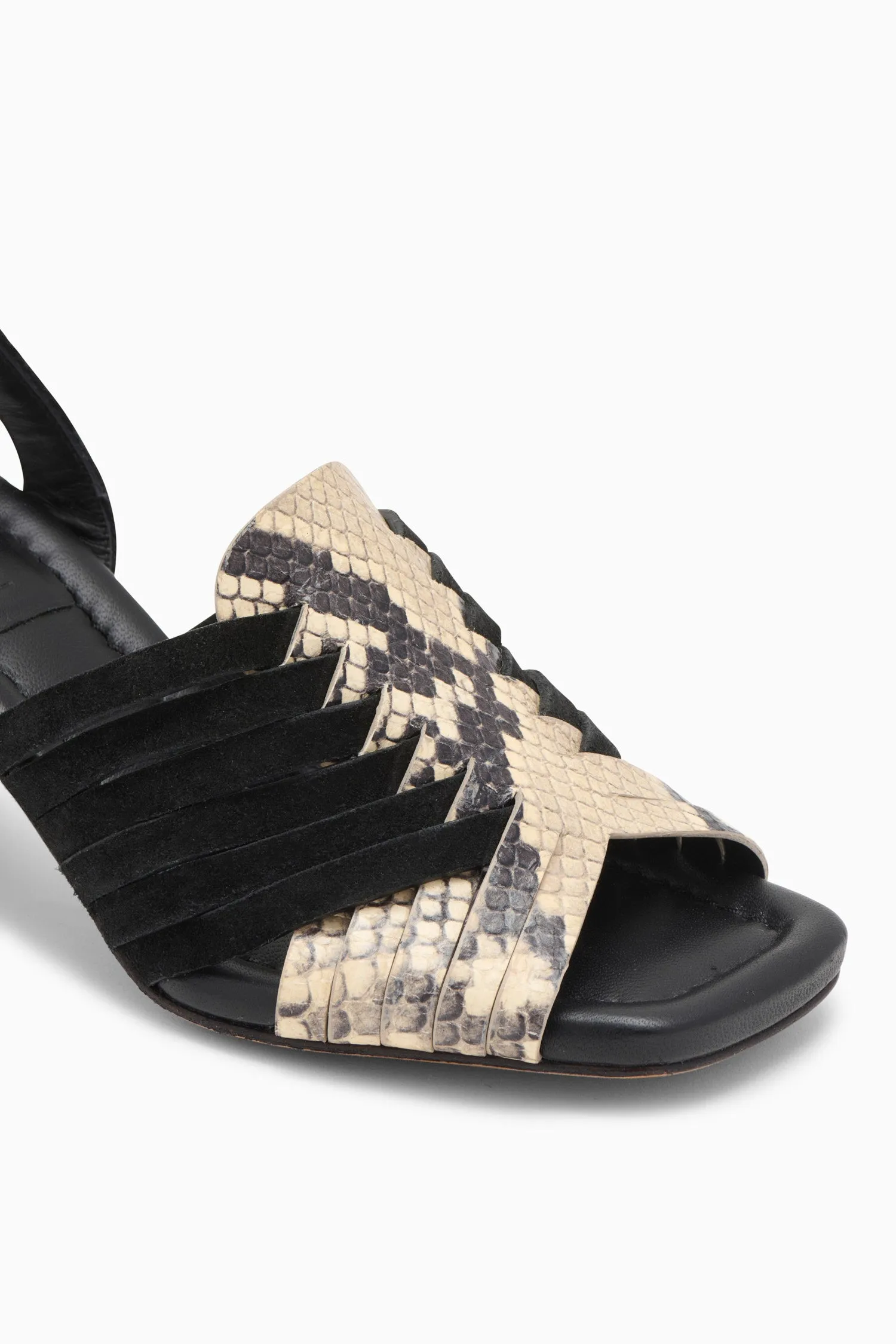 Ema Mid Heel - Noir Python Colorblock