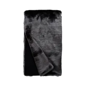 Faux Graphite Mink Throw