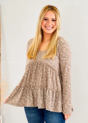 Florence Top - TAUPE - LAST ONE FINAL SALE