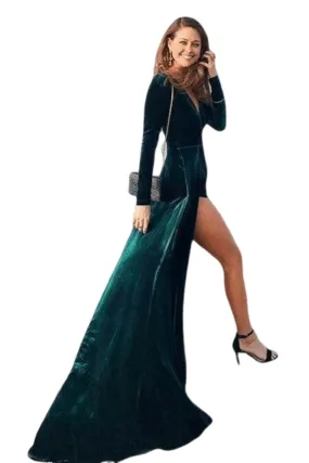 Fontaine Velvet Dress (Emerald) - RRP $389