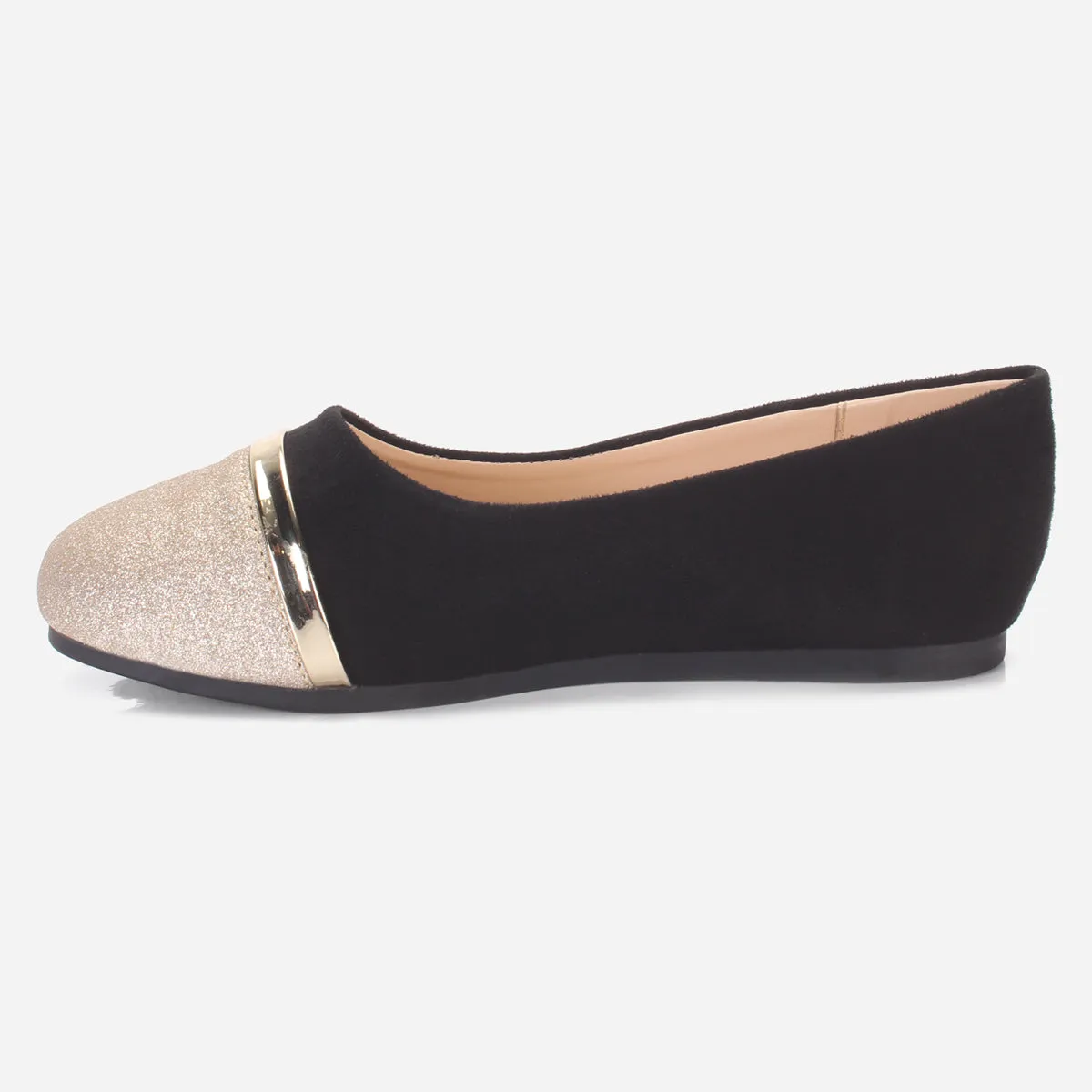 Girls "JANNIE" Shimmer Flat Pumps