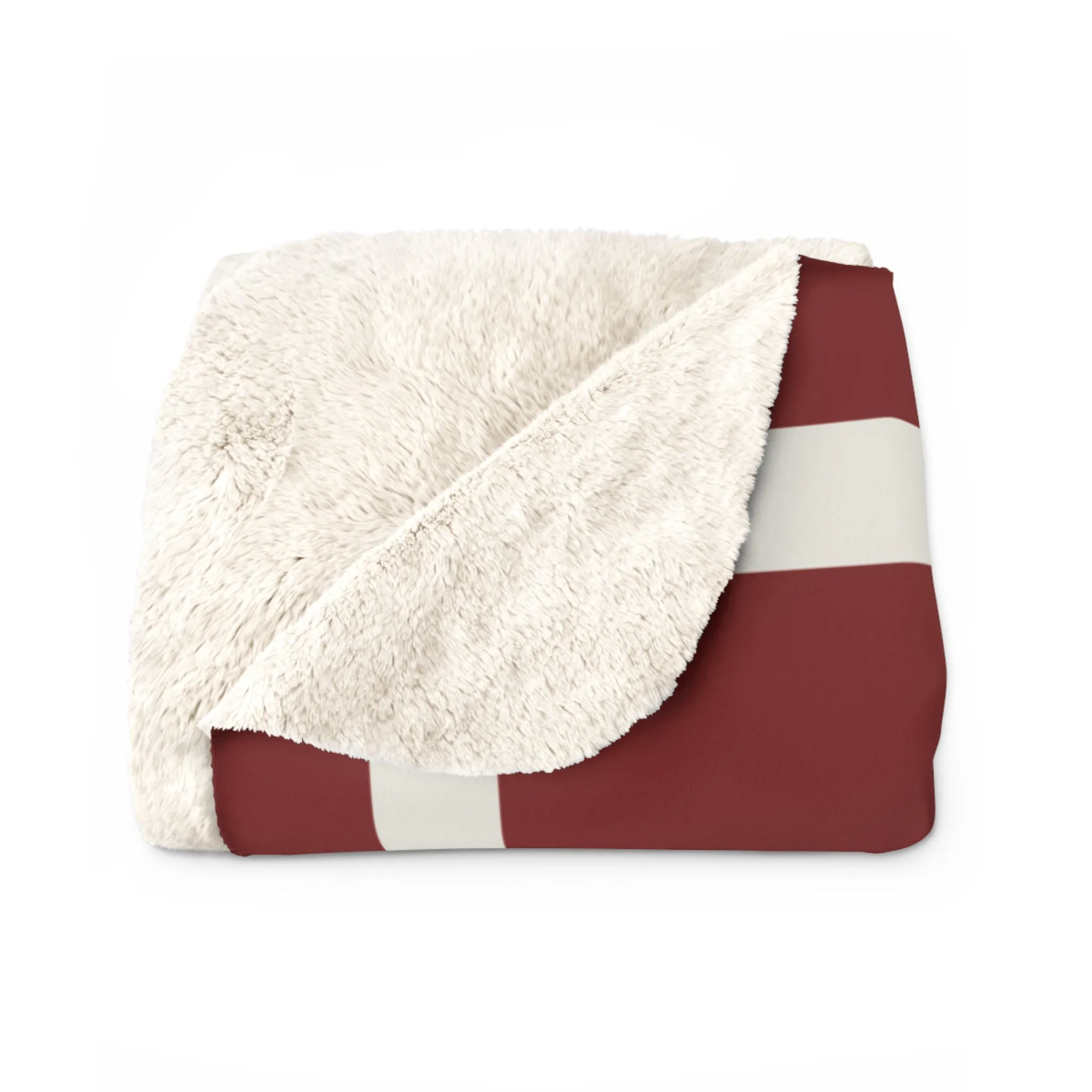 Kennedy for President Bordered Red Sherpa Fleece Blanket