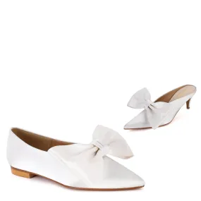 *NOVIE MULES - white, 6cm size UK 13