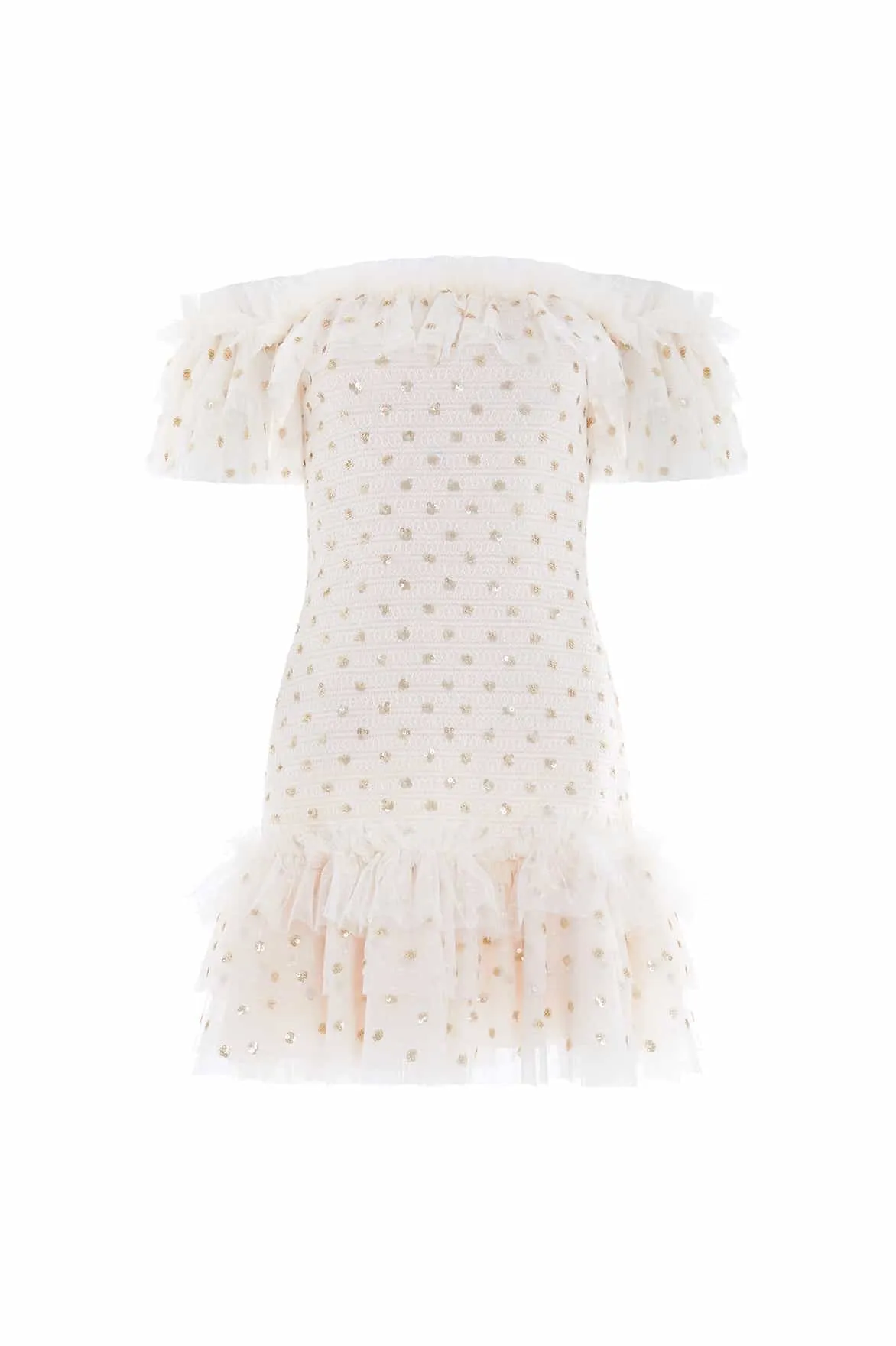 Polka Dot Smocked Micro Mini Dress