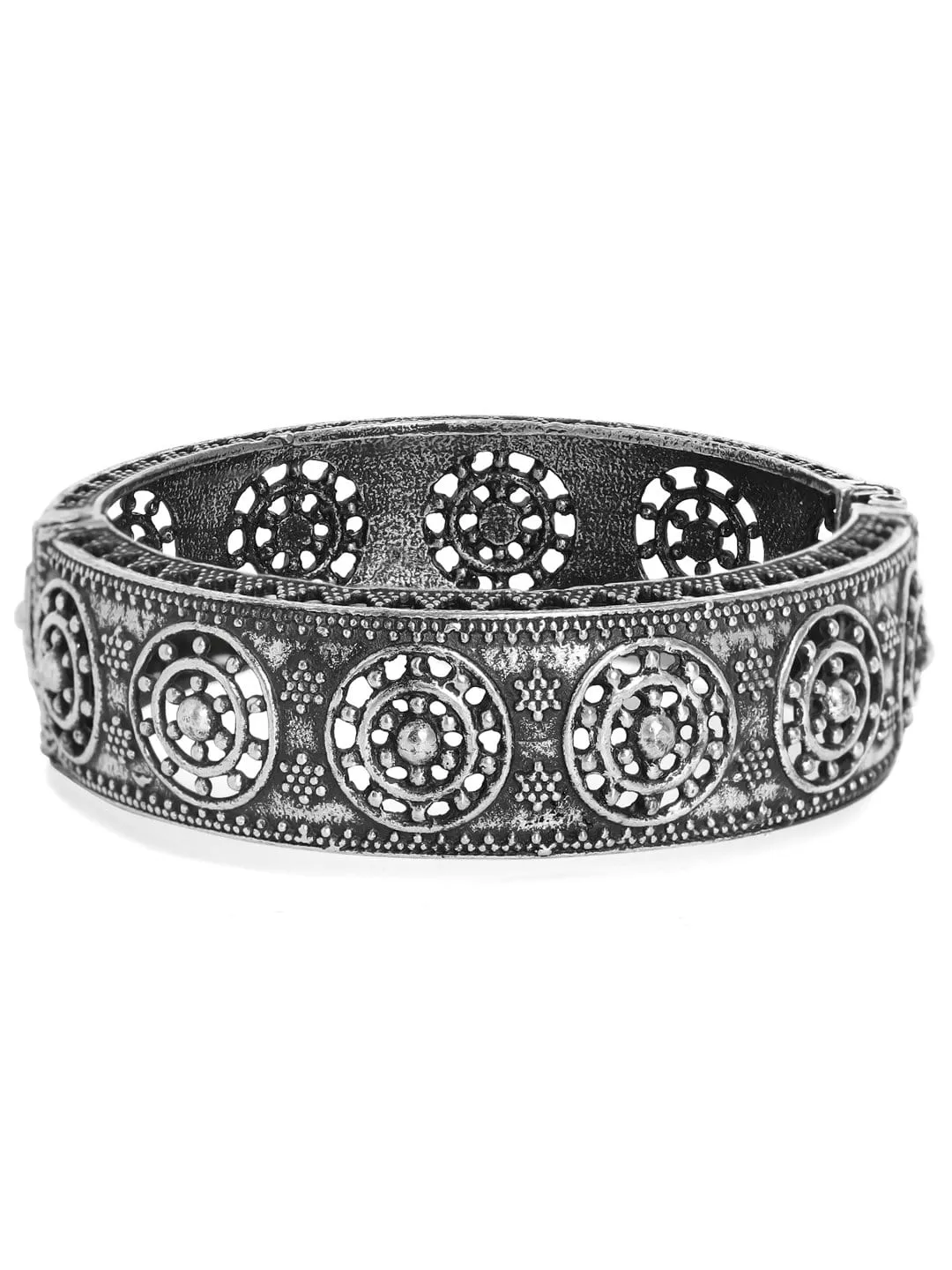 Rubans Oxidised Filigree Silver Plated Handcrafted Bracelet