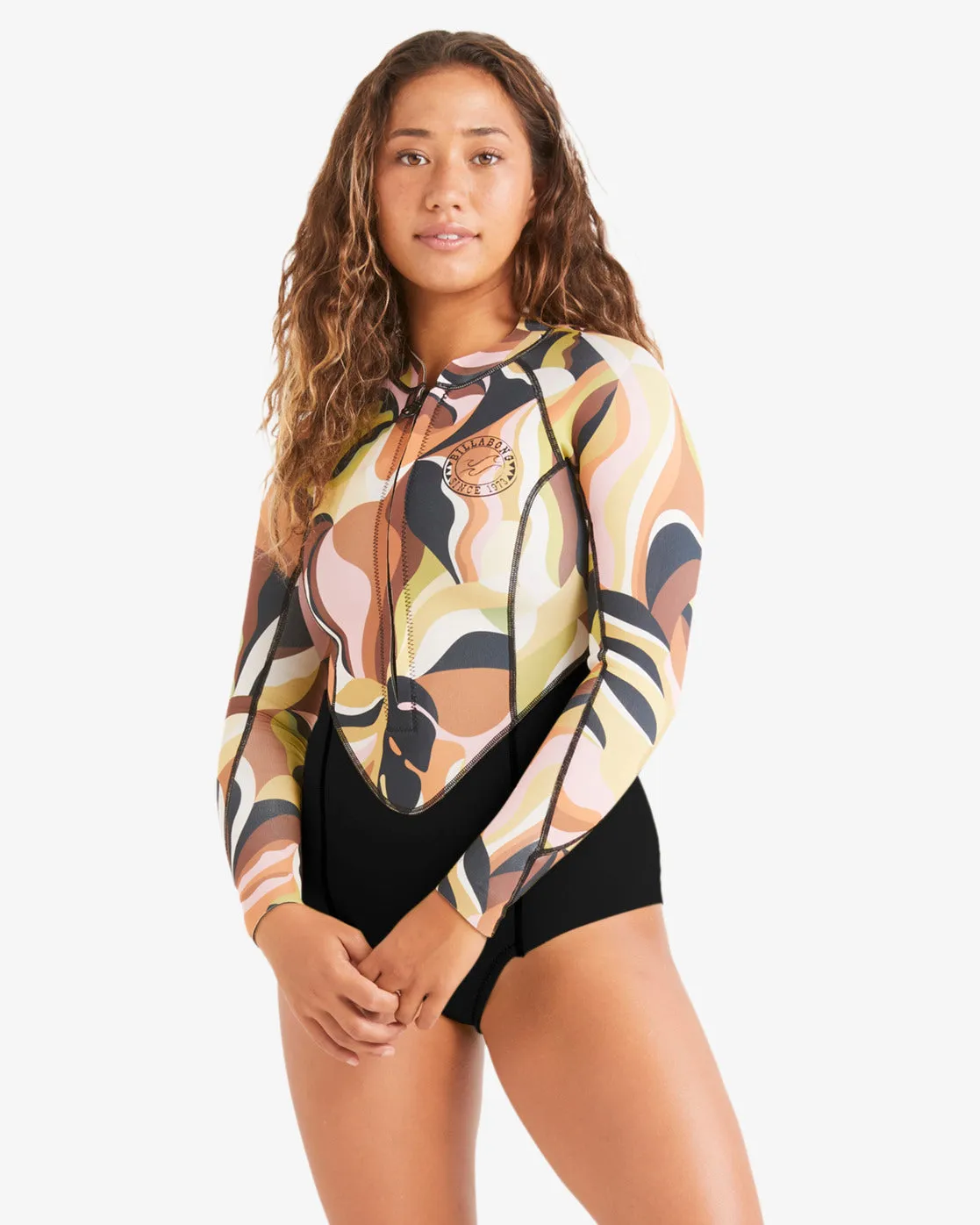 Salty Dayz Long Sleeve Spring Wetsuit - Hidden Palms Multi