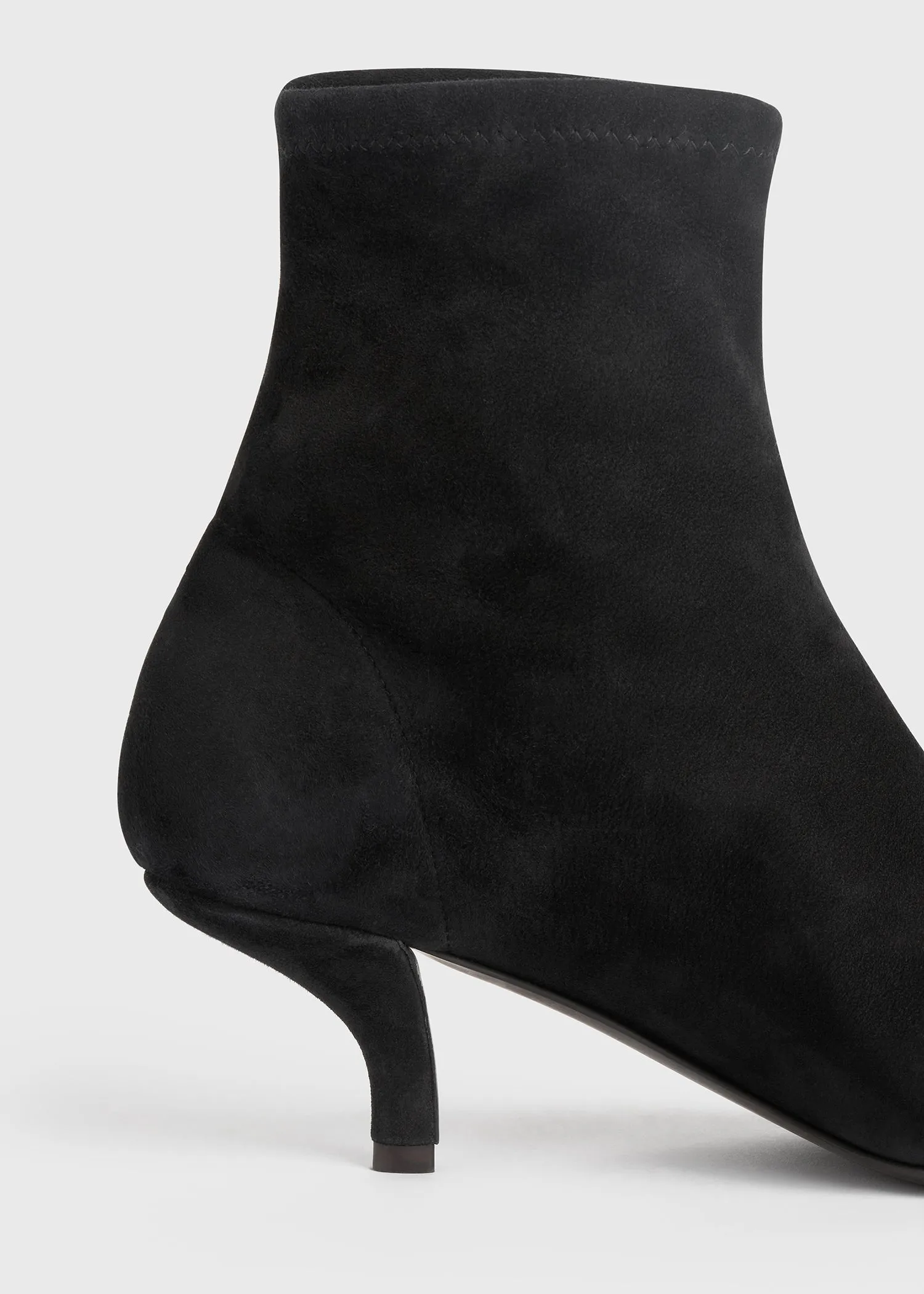 The Suede Heeled Sock Boot black