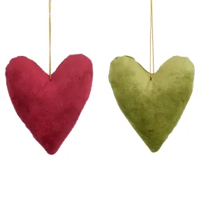 Velvet Heart Hanging Decoration