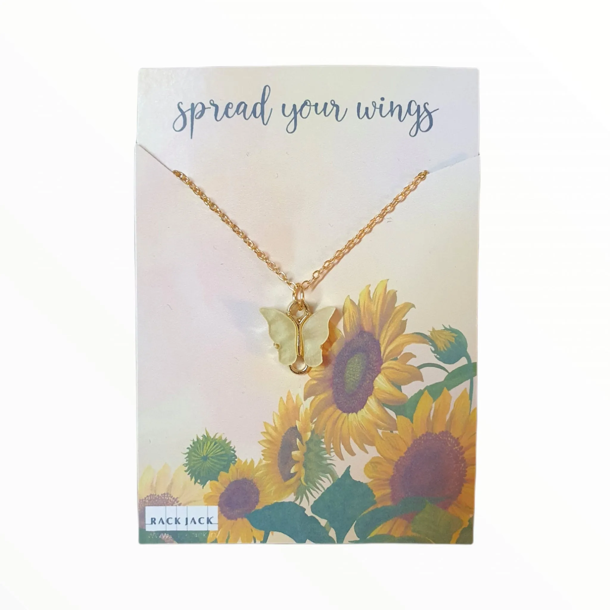 Y2K Charm Pendant Gold Necklace - Butterfly