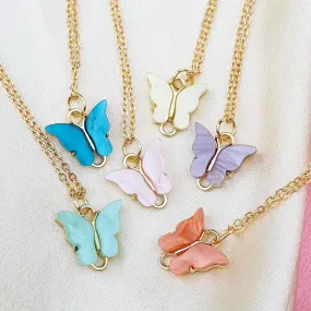 Y2K Charm Pendant Gold Necklace - Butterfly